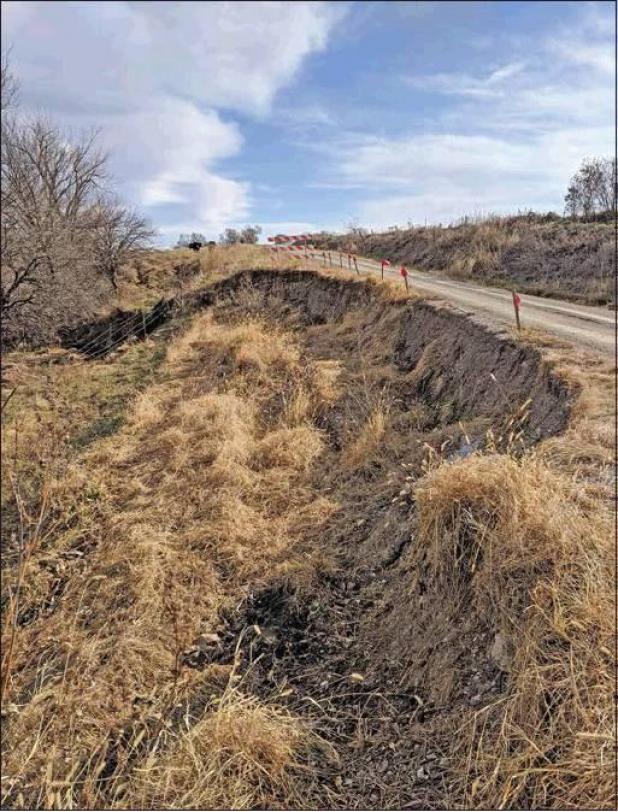 County Road Northeast of Auburn Closes After Sinking from 2019’s Wet Spring and Early Thaw