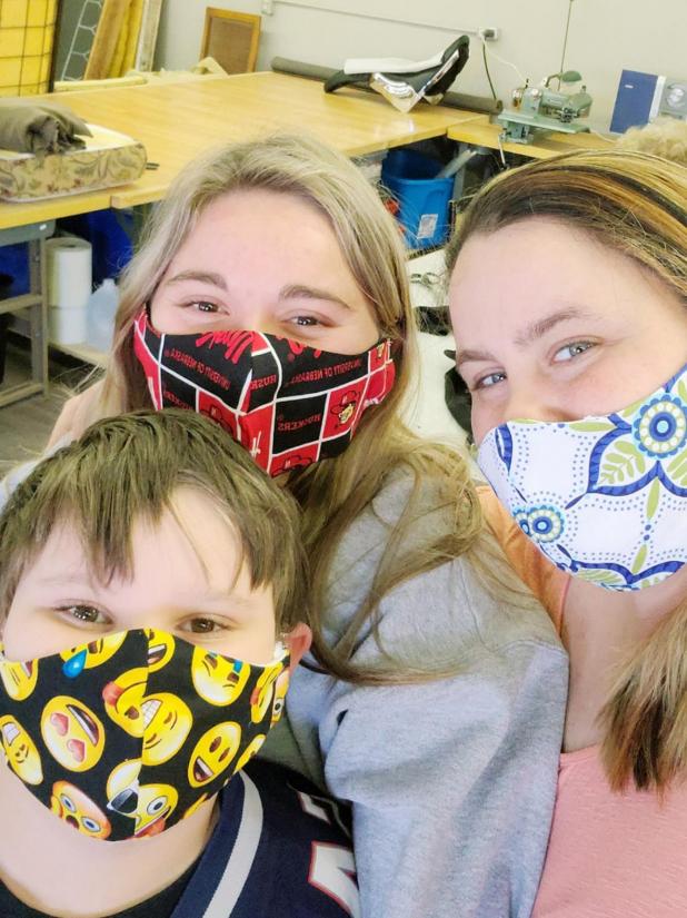  Needles I Upholstery Staff Keeping Busy Devising Protective Masks for Customers