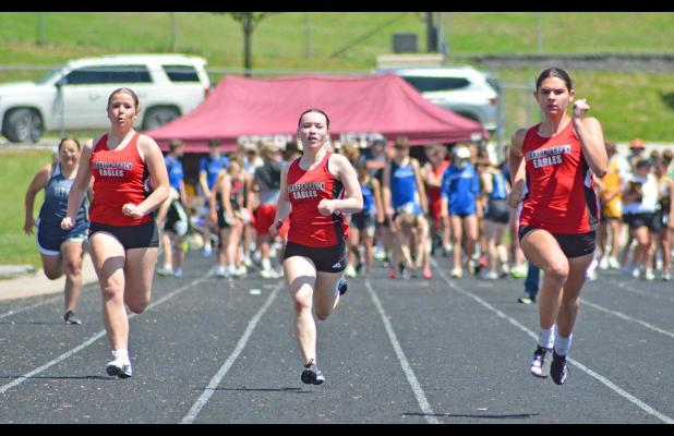Lady Eagles Break School Relay Record on Way to District Track & Field Title