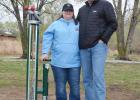 Bicycle Repair Stand, Tire Pump Dedicated at Steamboat Trace Trail Peru Depot